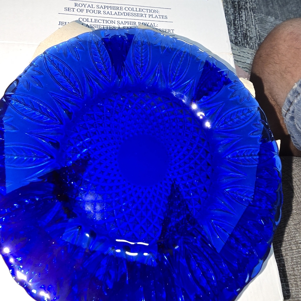 Avon Royal Sapphire Blue Decorative Plate